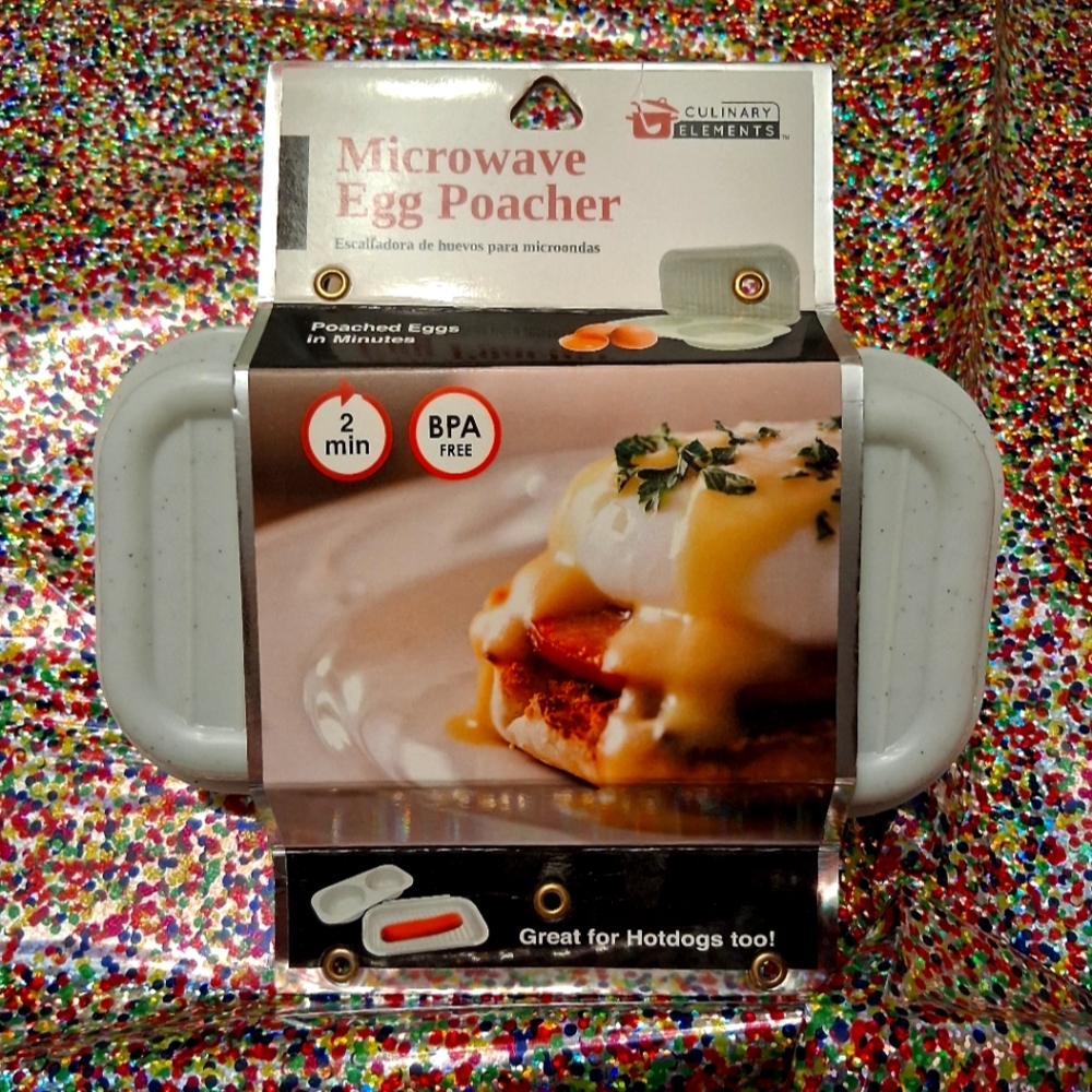 White Microwave Egg Poacher